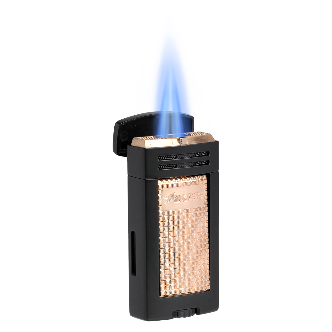 Xikar Ion Double Jet Lighter in Black and Rose - view 4