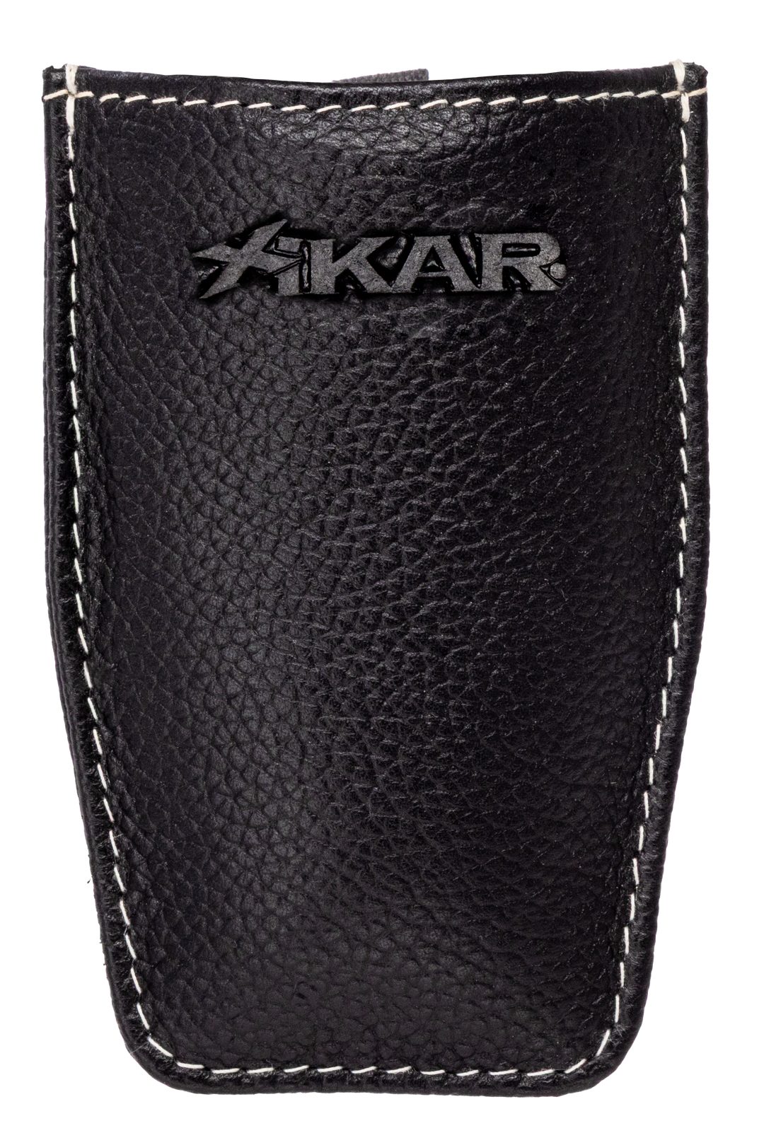 Xikar Leather Pull-tab Sheath for Xikar VX2 (Black Viena Leather and White stitching)