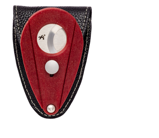 Xikar Leather Pull-tab Sheath for Xikar VX2 (Black Viena Leather and White stitching) - view 3