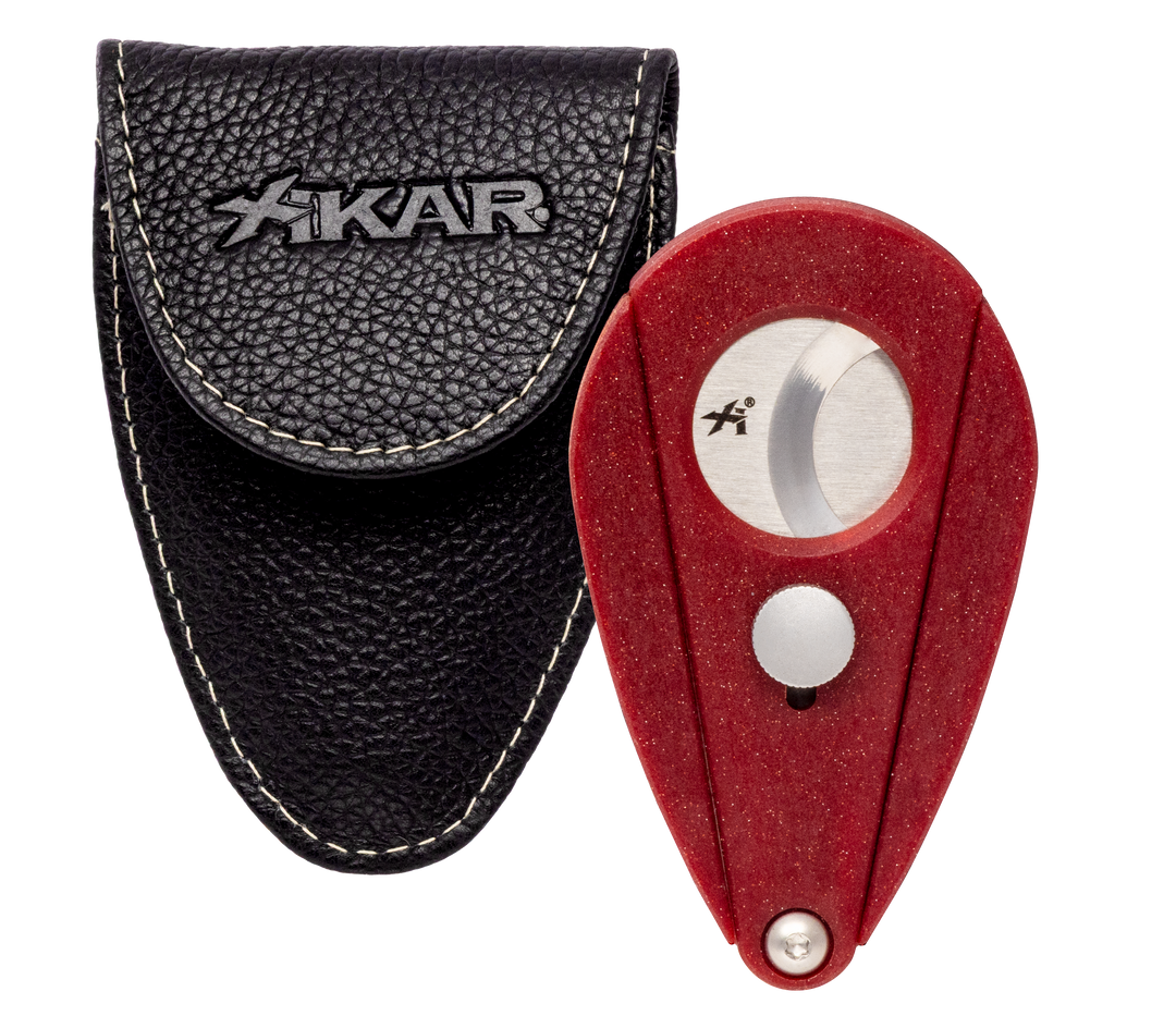 Xikar Leather Pull-tab Sheath for Xikar VX2 (Black Viena Leather and White stitching) - view 4
