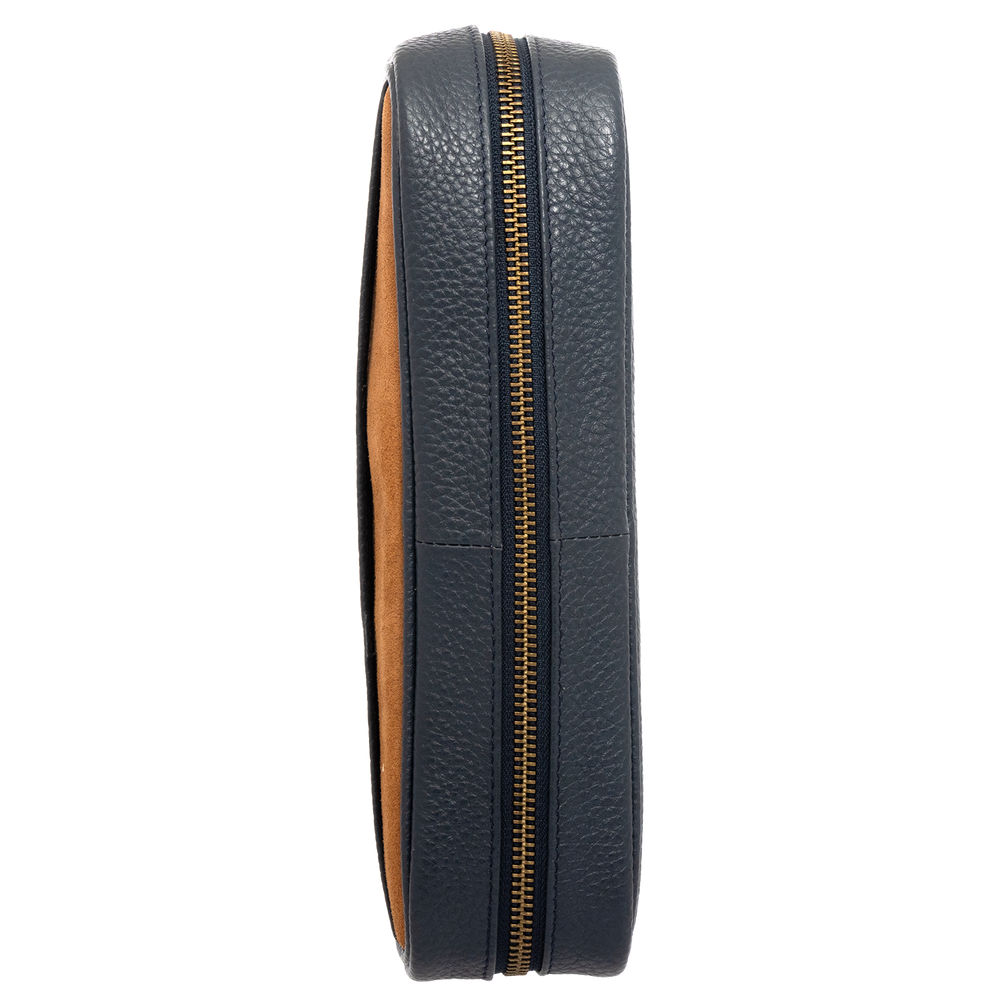 Xikar Sentinel Leather Case -Blue Leather & Tan Suede - view 2