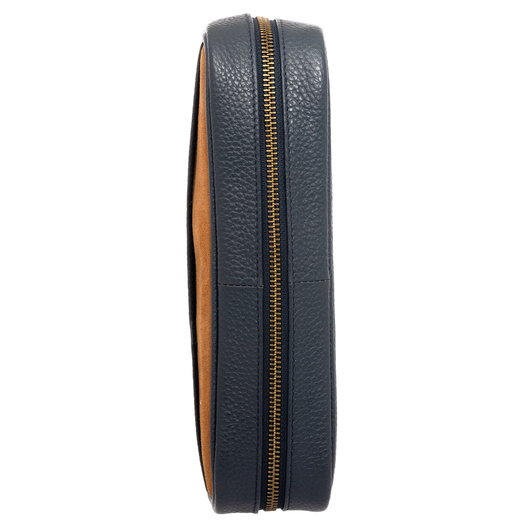 Xikar Sentinel Leather Case -Blue Leather & Tan Suede - view 2
