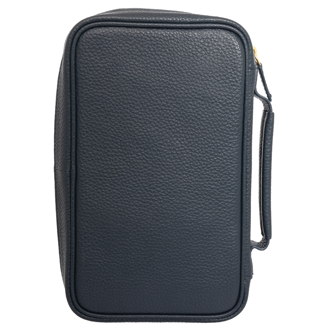 Xikar Sentinel Leather Case -Blue Leather & Tan Suede - view 3