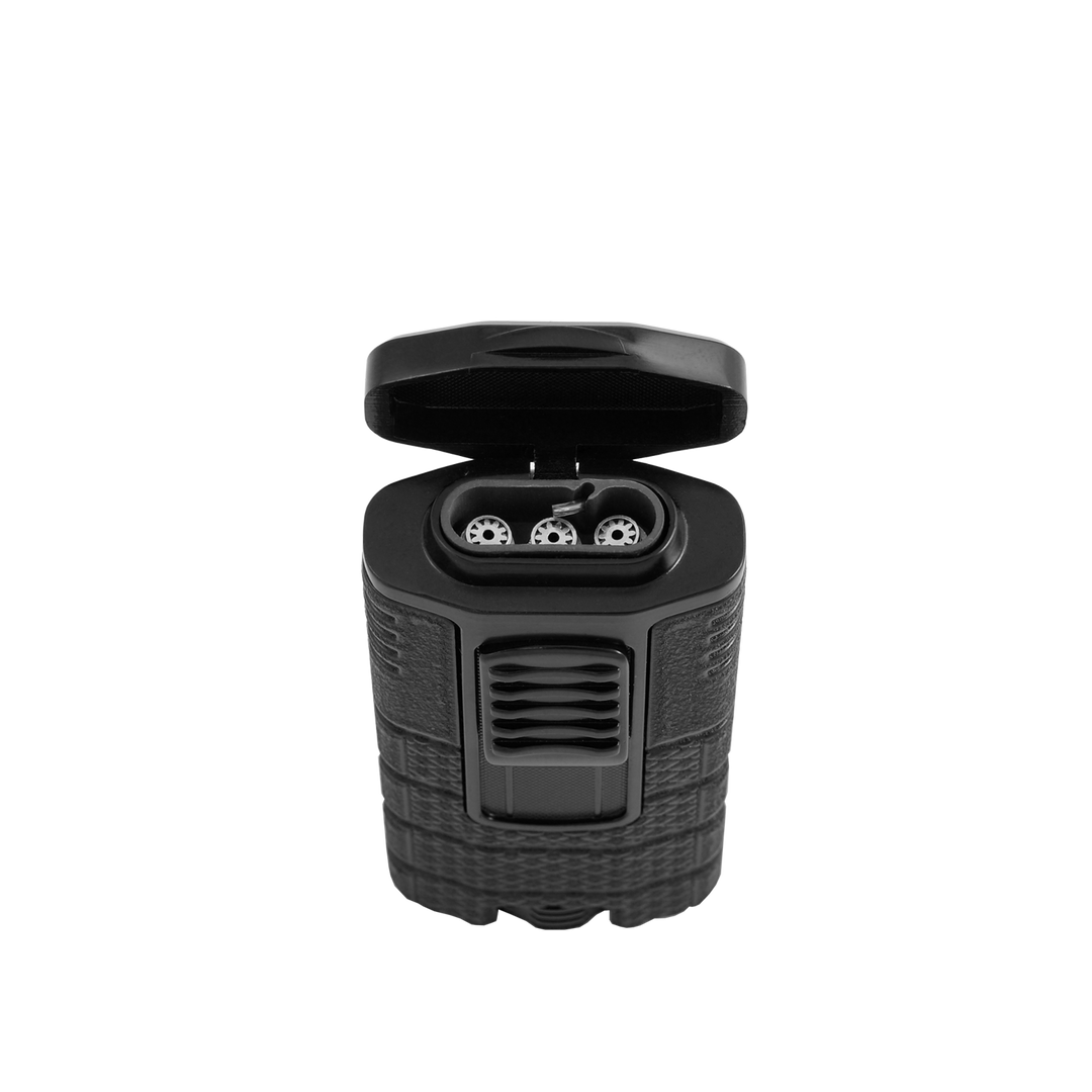 Xikar Tactical Triple in Black & Black Triple-Jet Lighter - view 5
