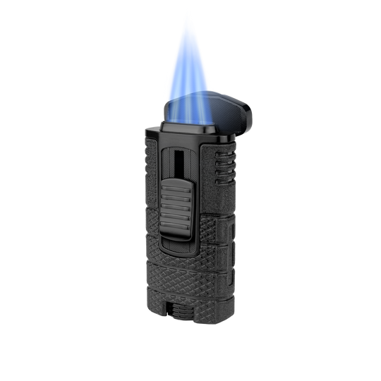 Xikar Tactical Triple in Black & Black Triple-Jet Lighter - view 7