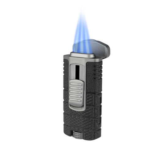 Xikar Tactical Triple in Black & Gunmetal Triple-Jet Lighter