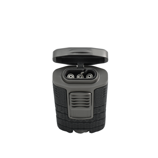 Xikar Tactical Triple in Black & Gunmetal Triple-Jet Lighter - view 3