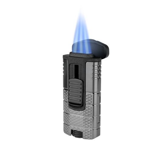 Xikar Tactical Triple in Gunmetal & Black Triple-Jet Lighter