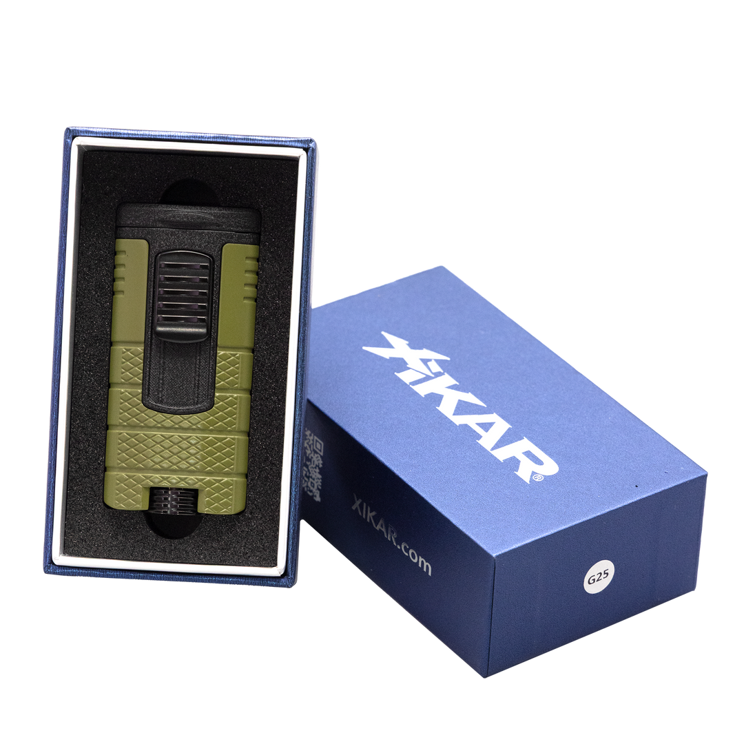 Xikar Tactical Triple, olive drab triple-jet lighter - view 6