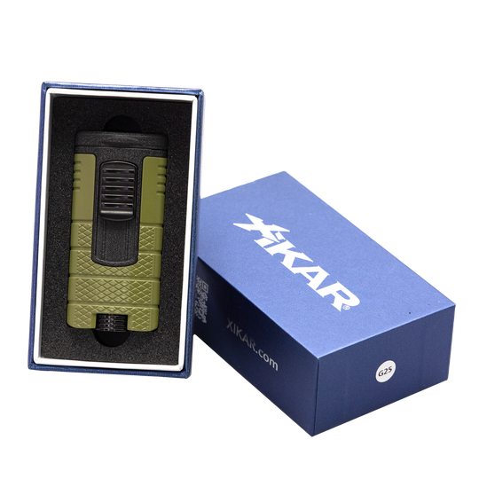 Xikar Tactical Triple, olive drab triple-jet lighter - view 6