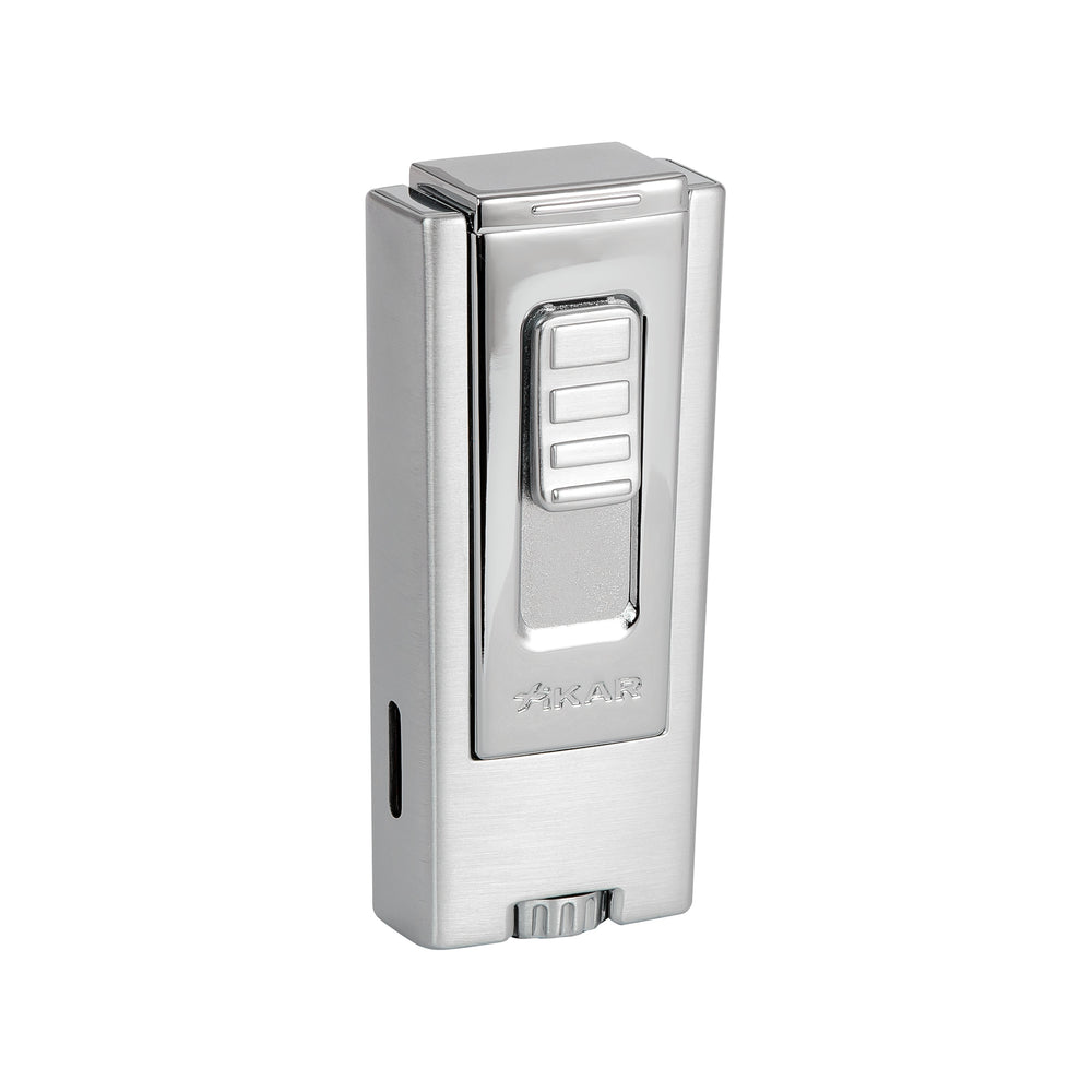 Xikar Trezo Triple Lighter in Chrome Silver - view 2