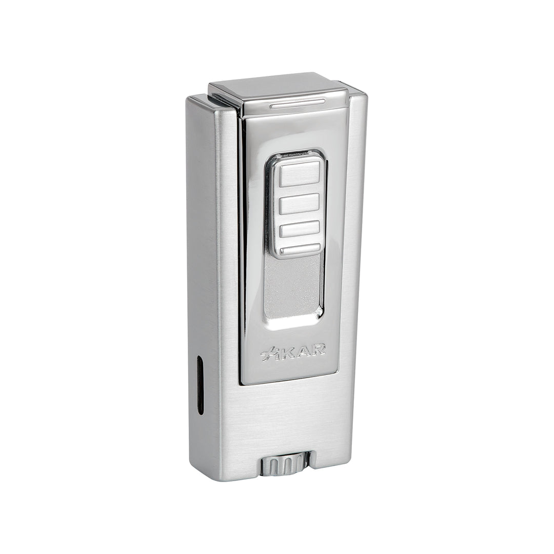 Xikar Trezo Triple Lighter in Chrome Silver - view 2