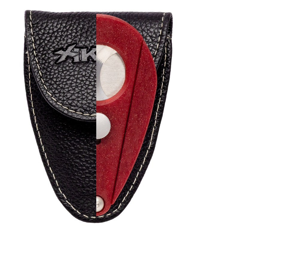 Xikar Xi Cutter Premium Vienna Leather Carrying Case with Fold-over Velcro Flap, Black - view 2