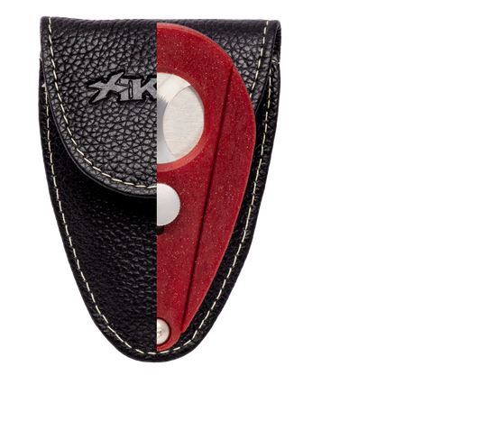 Xikar Xi Cutter Premium Vienna Leather Carrying Case with Fold-over Velcro Flap, Black - view 2