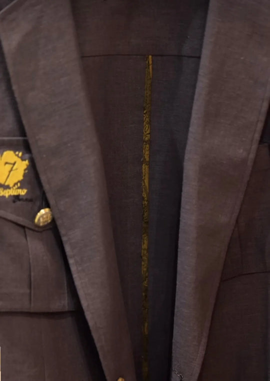 Black El Septimo Smoking Suit Jacket with 3 cigar pockets available at Cigar Inc in Woodland Hills, Los Angeles