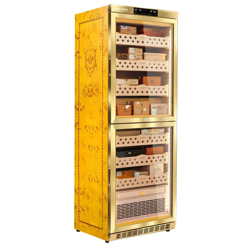 Gold Raching MON3800B electronic humidor with two independent climate zones