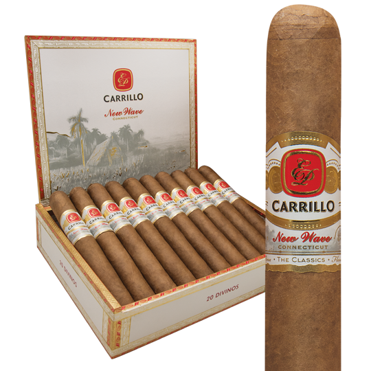 box of 20 E.P. Carrillo New Wave Connecticut cigars 