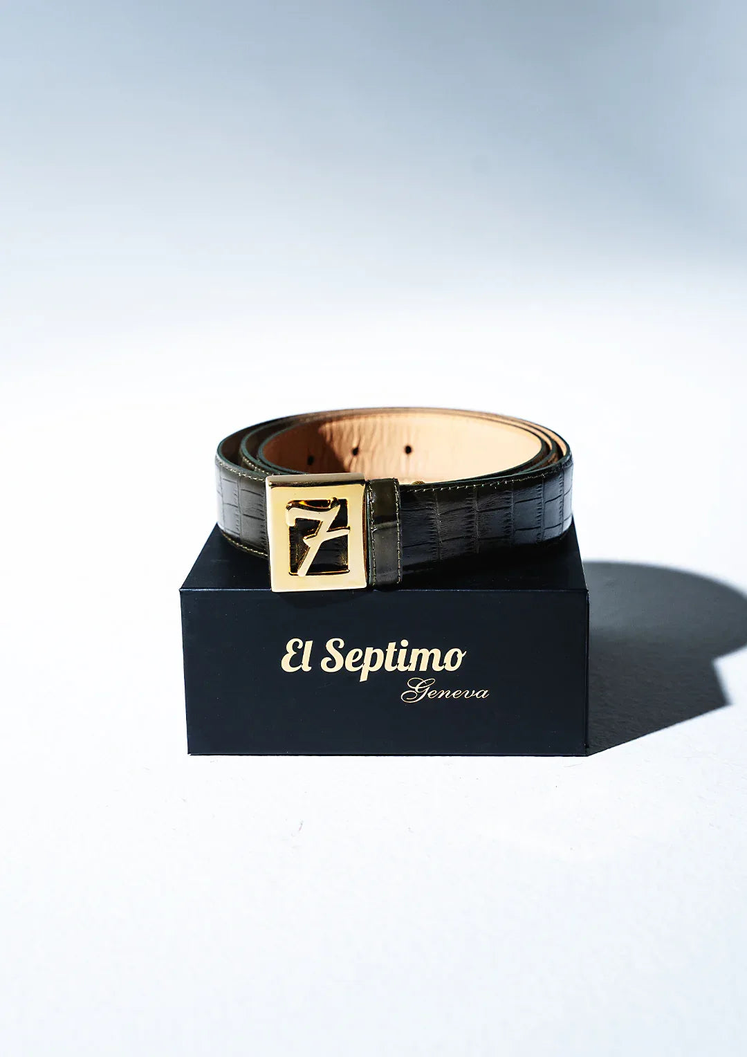 El-Septimo - Crocodile Embossed Belt – Cigar Inc