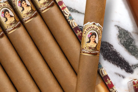 La Aroma de Cuba Connecticut Robusto cigar, 5.25 x 54, at Cigar Inc, Woodland Hills