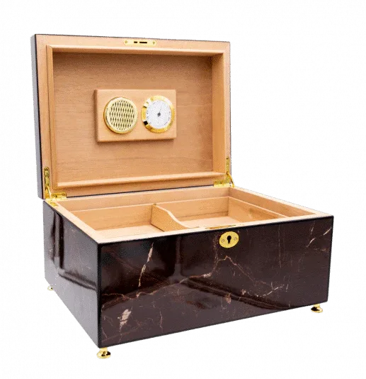 El-Septimo - Brown Marble Humidor: Trilogy Collection - Cigar Inc